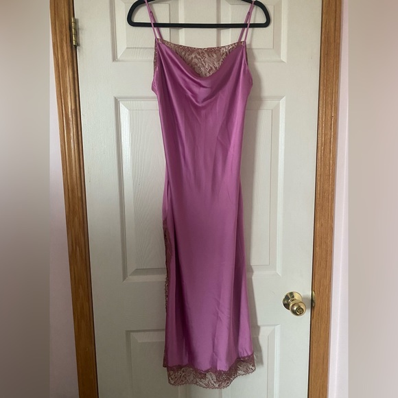 NWT Satin Victorias Secret lace maxi slip dress - Picture 1 of 6